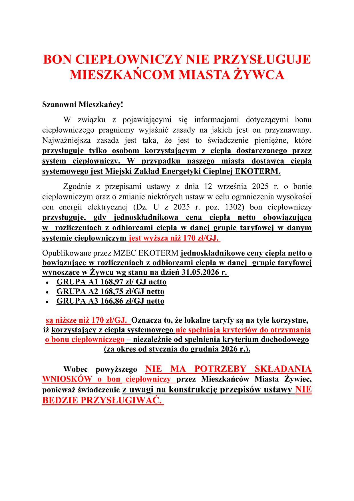 info o bonie ciepłowniczym