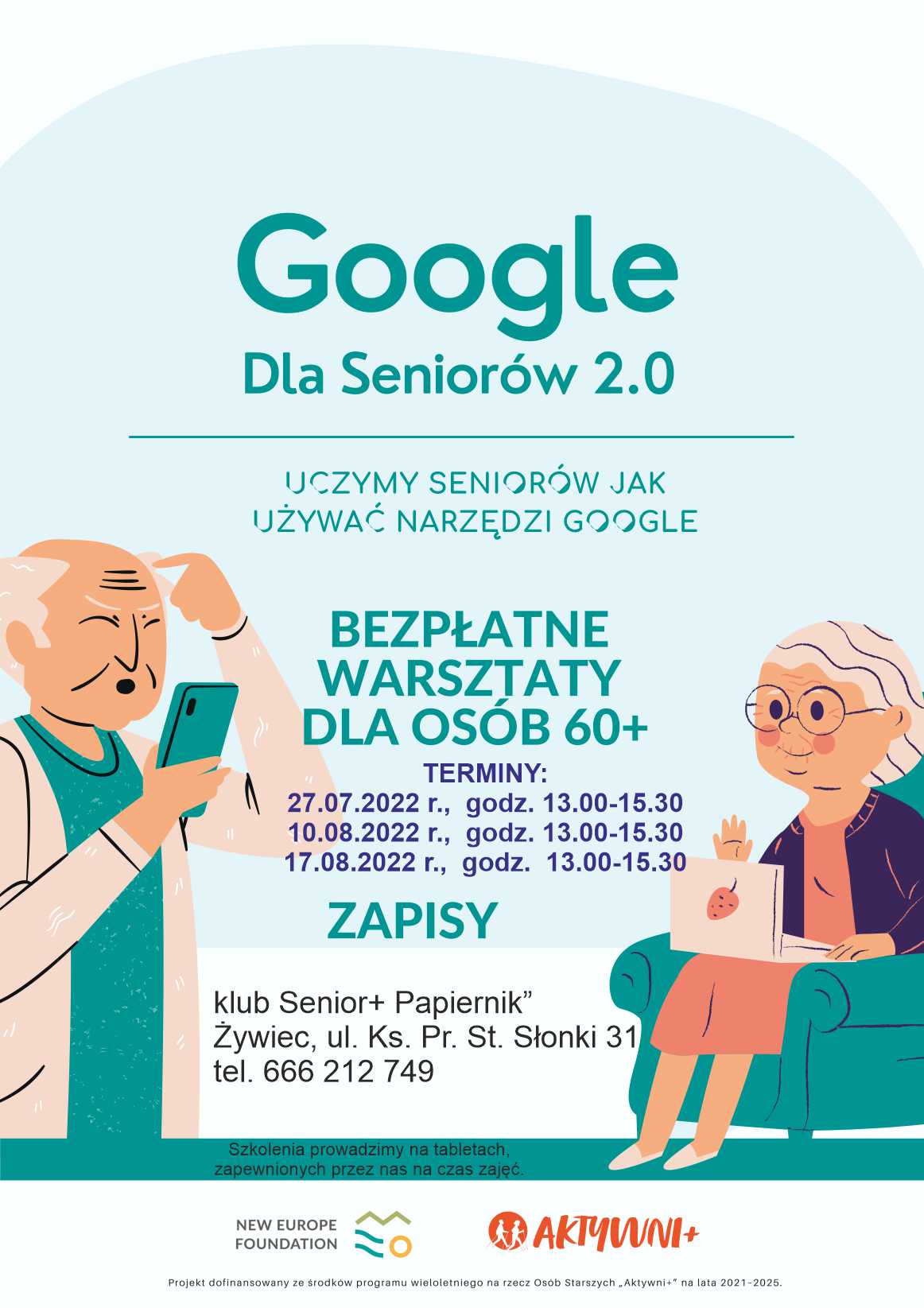 Plakat Szkolenie dla Seniorów